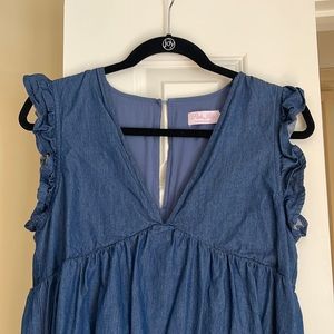 Pink Lily romper dress with pockets